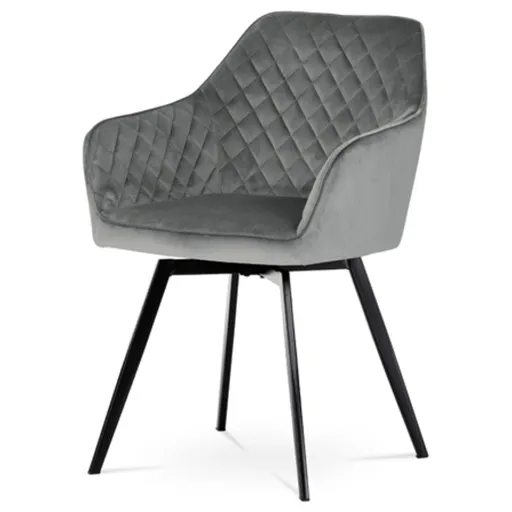 Jedálenská stolička Autronic 57x84 cm sivá látka DCH-425 GREY4