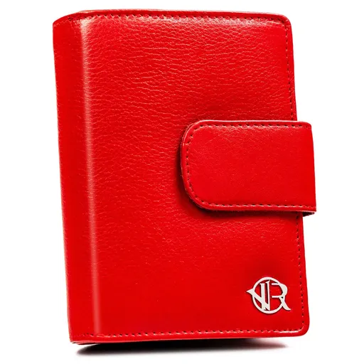 Elegantná dámska kožená peňaženka na patent v červenej farbe – Rovicky