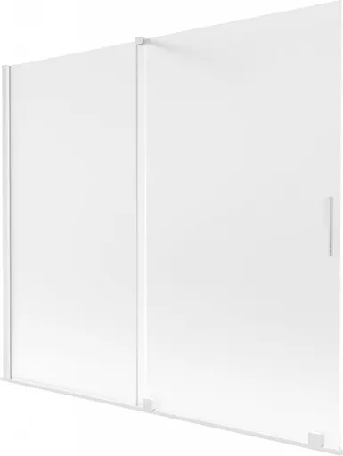 MEXEN/S - Velar dvojkrídlová posuvná vaňová zástena 180 x 150, dekor, biela 896-180-000-31-20