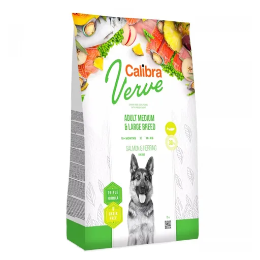 CALIBRA Verve GF Adult M&L Salmon&Herring granule pre psov 1 ks, Hmotnosť balenia: 2 kg