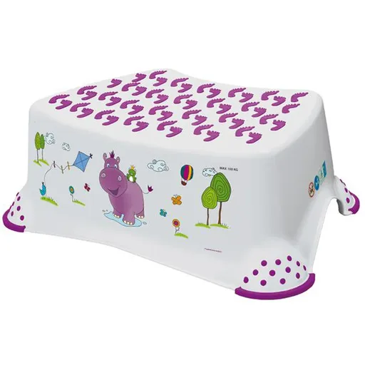 Keeeper Detská stolička Hippo, s protišmykovým povrchom, biela