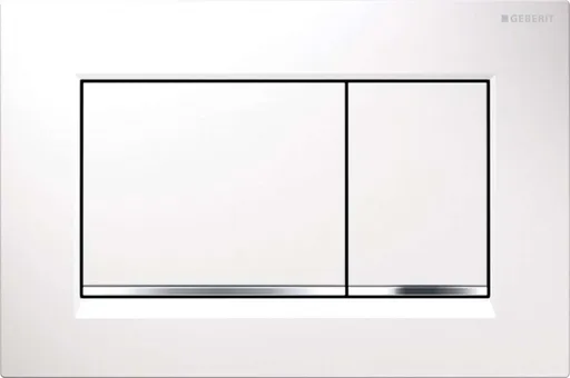 GEBERIT - Sigma30 Ovládacie tlačidlo splachovania, biela/chróm 115.883.KJ.1