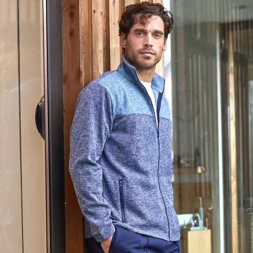 Mikina z česaného moltonu na zips