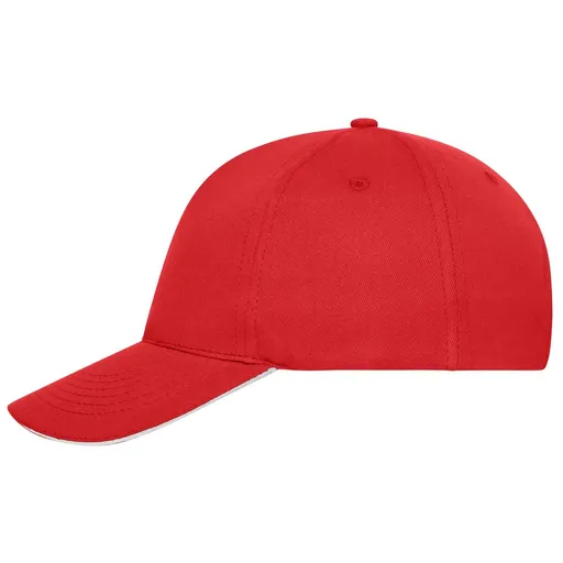Myrtle Beach (Daiber) Šiltovka z bio bavlny sandwich MB6238 - Červená / biela