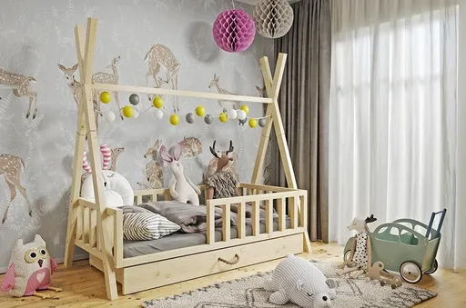 Elvisia Detská posteľ WILLIE so zásuvkou | 80 x 160 cm Farba: Borovica