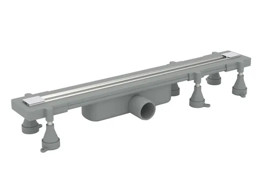 Omp Tea - SUMISURA podlahový žľab s roštom z nerezové oceli, L-450-1230, DN50 983.401.8