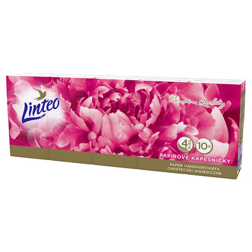 LINTEO Premium Papierové vreckovky 4-vrstvové 10x10 ks