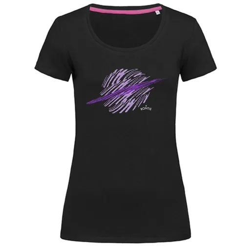 Bontis Dámske tričko SATURN - Čierna / fialová | XL