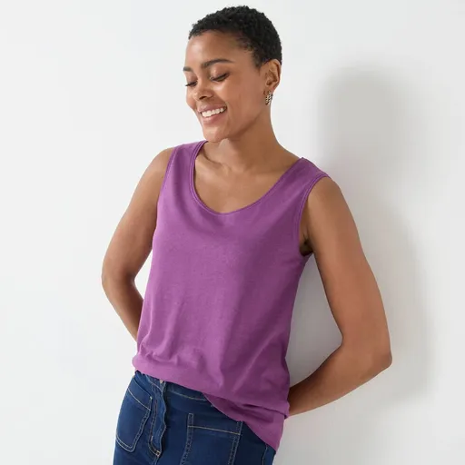 Jednofarebný top so širokými ramienkami