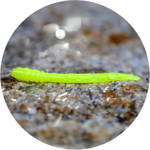 Redbass gumová nástraha micro tail signal yellow uv color - s 48 mm