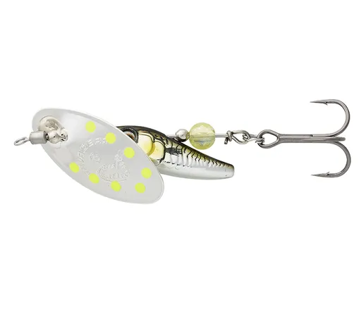 Savage gear rotačka sticklebait spinner green silver ayu - 1 4,5 g