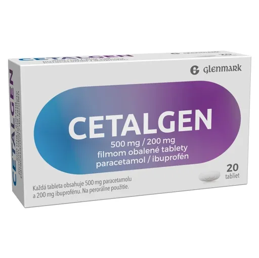 CETALGEN 500mg/200mg tablety 20 kusov