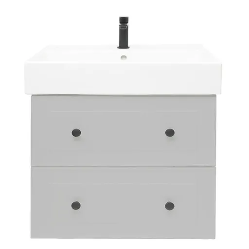 Kúpeľňová skrinka s umývadlom Naturel Forli 80x53x46 cm v šedej farbe mat FORLI80GMUSAT