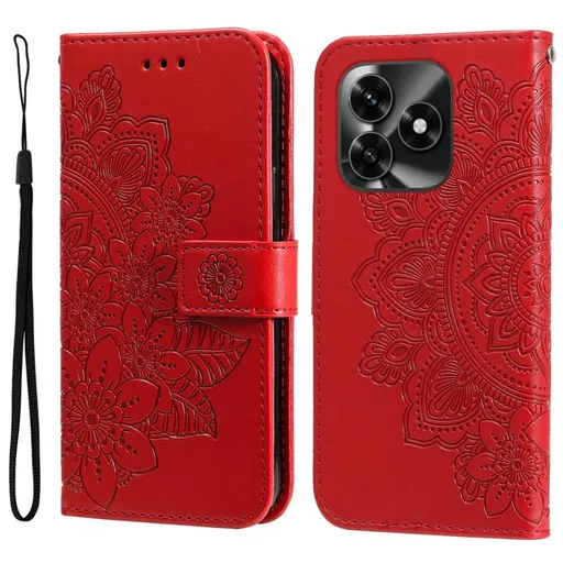 ART MANDALA Peňaženkový obal pre Honor X5c Plus červený
