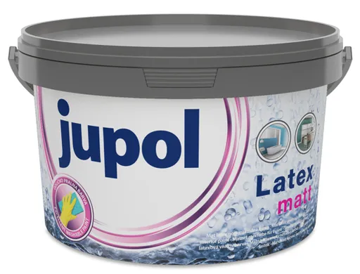 JUPOL LATEX - matná, pololesklá a lesklá latexová farba biela - matná 2 l = 3,26 kg