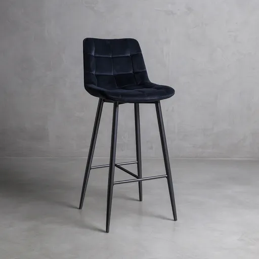 Signal Barová stolička CHIC H-1 Velvet | čierna