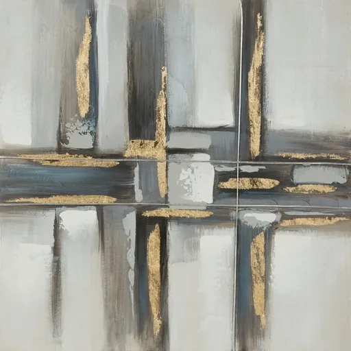 ArtFir Obraz ART 594 | sivá/zlatá 60 x 60 cm