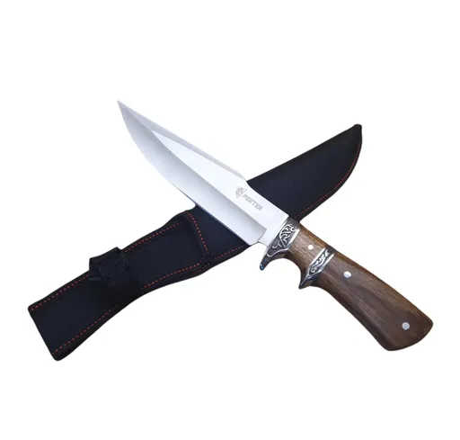 Turistický nôž 31 cm s drevenou rukoväťou a puzdrom