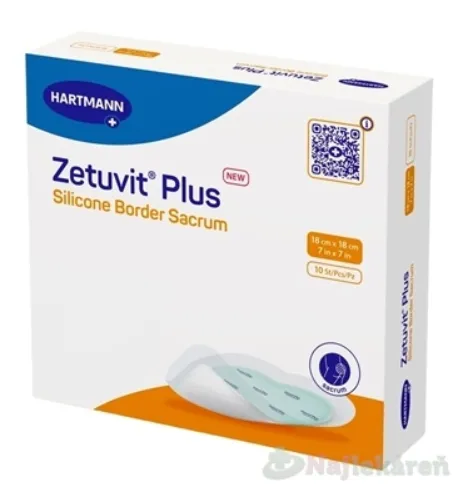 Zetuvit Plus Silicone Border Sacrum kompres sterilný 18x18cm 10ks