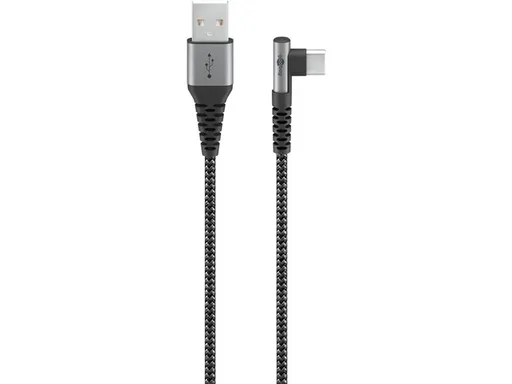 Kábel GOOBAY 64657 USB/USB-C 2m Space Grey/Silver