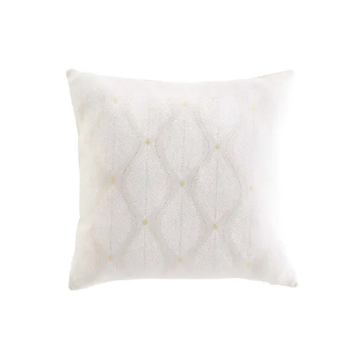 Vankúš s potlačou listov a zlatých bodiek