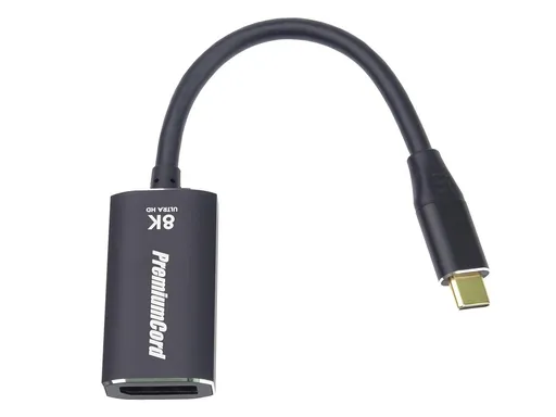 PREMIUMCORD Adaptér USB-C na DisplayPort DP1.4 8K @ 60Hz a 4k @ 120Hz