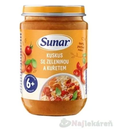 Sunar KUSKUS SO ZELENINOU A KURAŤOM zeleninovo-mäsový príkrm 190g