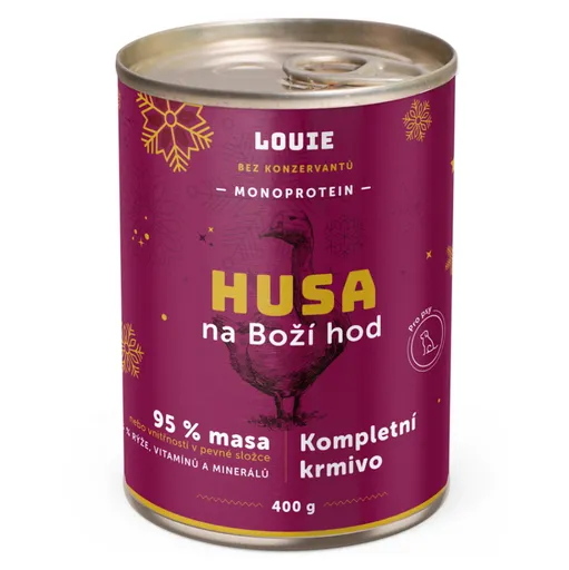 LOUIE Konzerva pre psov Hus na boží hod 400 g