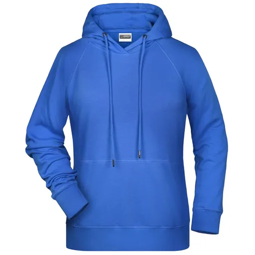 James & Nicholson (Daiber) Dámska mikina s kapucňou z biobavlny 8023 - Kobaltová | XS