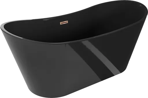 MEXEN/S - Montana vaňa voľne stojaca 170 x 80, čierna, sifón a prepad ružové zlato 52011708070-60