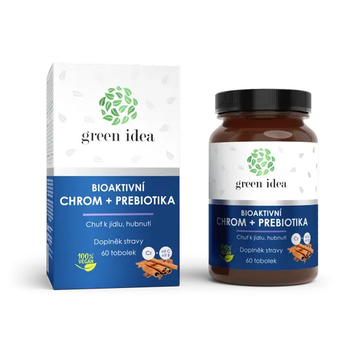 Bioaktívny chróm + prebiotiká - 60 kapsúl - Green idea