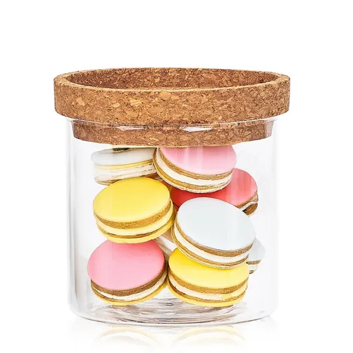 4Home Sklenená dóza na potraviny s vekom Cork, 450 ml, 450 ml
