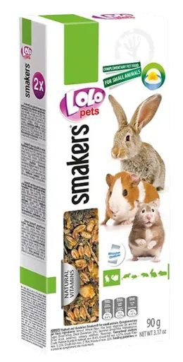 LOLOPETS tyčinka pre králiky a hlodavce, jogurt a púpava 2ks/90g