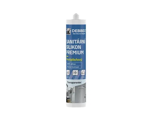 Silikón sanitárny DEBBEX PREMIUM transparentný 280ml