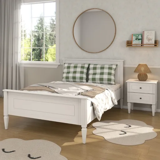 ArtBel Detská posteľ INES | biela 120 x 200 cm