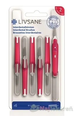 Livsane medzizubné kefky - kužel 2,2-3,2 6ks