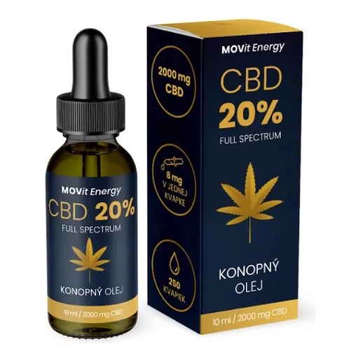 MOVIT ENERGY CBD 20% Full Spectrum konopný olej 10 ml