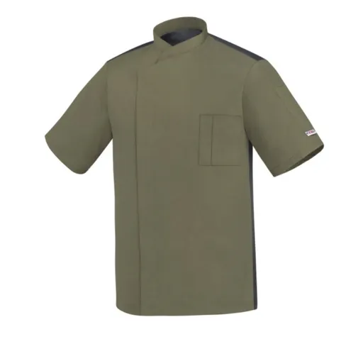 EGOCHEF Kuchársky rondon EGOchef OTTAVIO (polybavlna) olivovo zelená - krátky rukáv  S