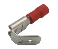 Zdierka faston rozvaděč 6.3mm, vodič 0.5-1.5mm  červený