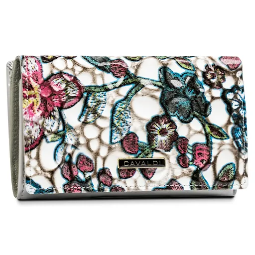 Kapacitná dámska peňaženka s kvetmi, zapínaná na patentku - 4U Cavaldi