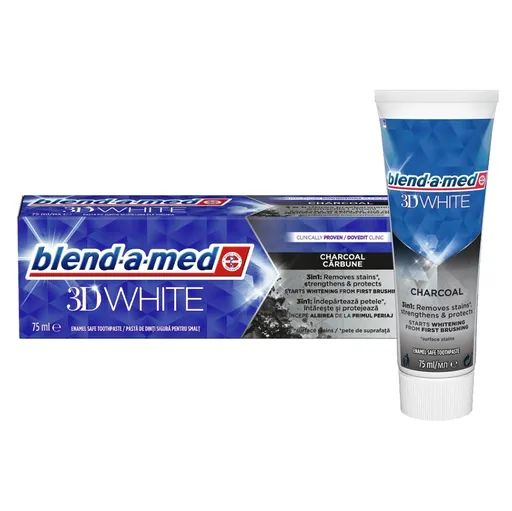 BLEND-A-MED Zubná pasta 3D White Charcoal 75 ml