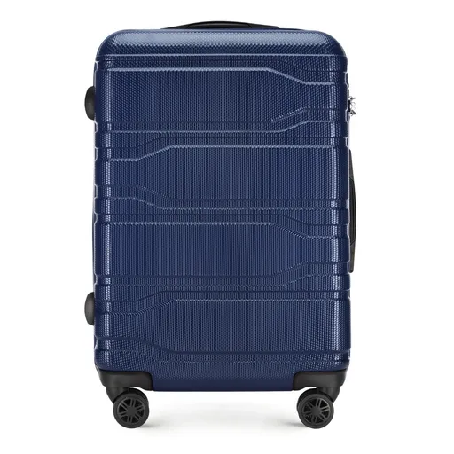 Stredný polykarbonátový kufor s reliéfnym námorníckym modrým 56-3P-982-91