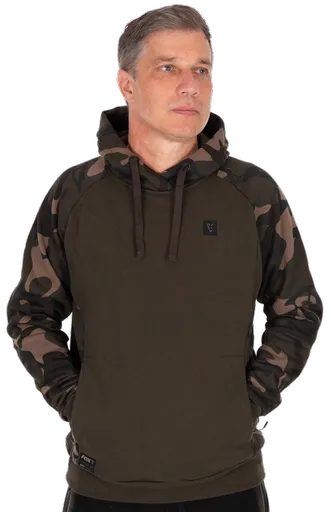 Fox mikina khaki/camo pullover premium 310 hoodie - l