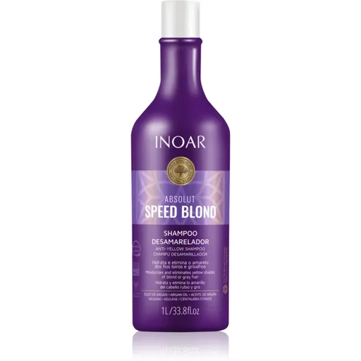INOAR Absolut Speed Blond šampón pre blond vlasy neutralizujúci žlté tóny 1000 ml