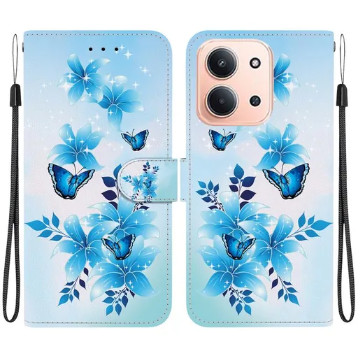 ART Peňaženkový kryt pre Xiaomi Redmi 15C / Redmi 15C 5G BLUE BUTTERFLIES