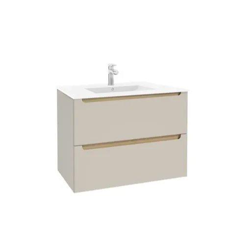 Kúpeľňová skrinka s umývadlom Naturel Stilla 80x60x45 cm kašmír mat STILLADK08057U1