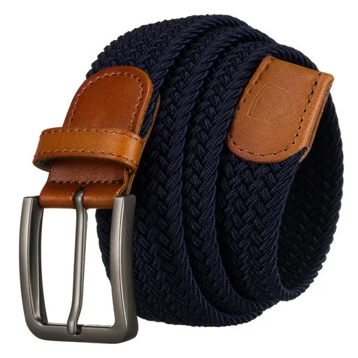 Pletený pánsky opasok s tradičnou striebornou prackou – Peterson