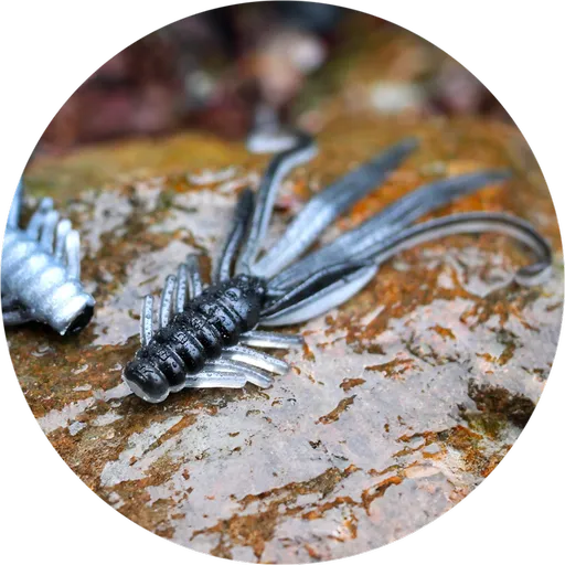 Redbass gumová nástraha nymfa black/silver - xl 130 mm