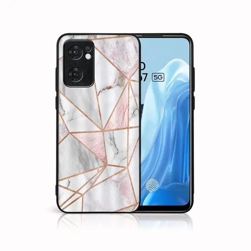 MY ART Ochranný obal Oppo Reno7 5G PINK MARBLE (143)