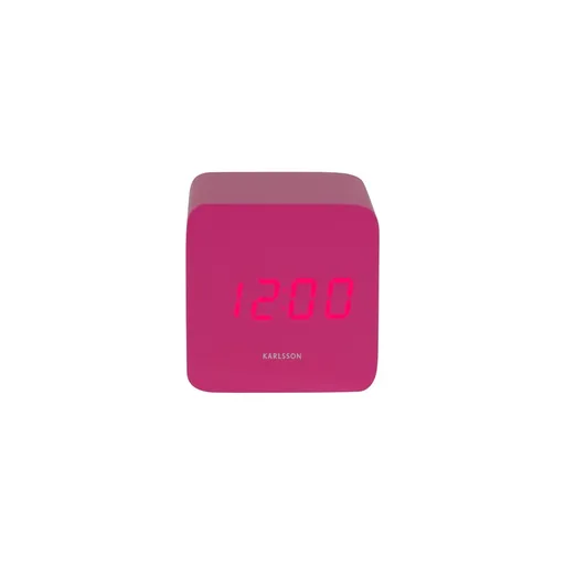 Karlsson 5982BP dizajnové LED hodiny s budíkom ružová, 7 cm